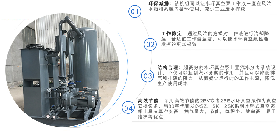 FY系列風(fēng)冷式水環(huán)真空泵機組